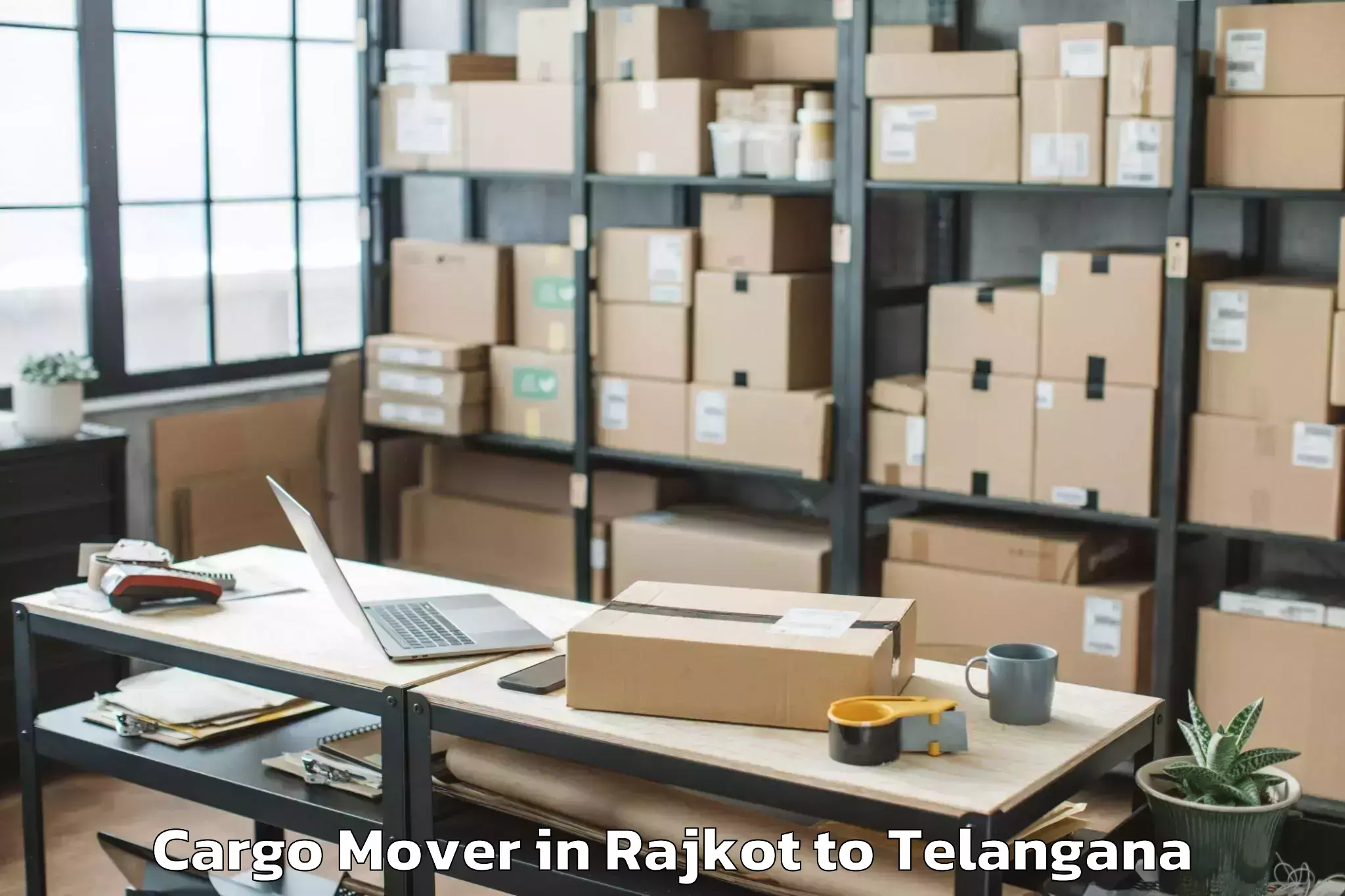 Professional Rajkot to Sri Konda Laxman Telangana Sta Cargo Mover